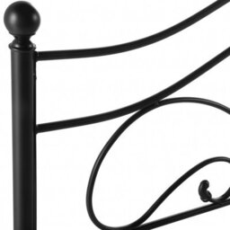 Beliani Bed Metal Lyra 140 X 200 Cm (Eu Double) Black - thumbnail 8