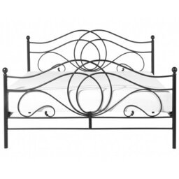Beliani Bed Metal Lyra 140 X 200 Cm (Eu Double) Black - thumbnail 4