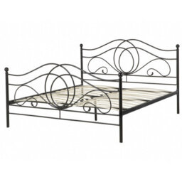 Beliani Bed Metal Lyra 140 X 200 Cm (Eu Double) Black - thumbnail 5