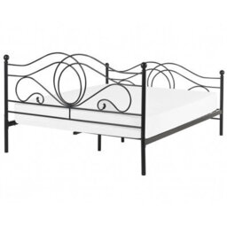 Beliani Bed Metal Lyra 140 X 200 Cm (Eu Double) Black - thumbnail 6