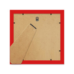 "5X5"" Red Picture Frame - 5X5"" Square Frame With 2X2"" Mount For 5X5""/2X2"" Pictures Moderrn Style Thin Edge, 1 Pack" - thumbnail 2