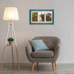 AK Frames 40X20Cm Navy Blue Modern Multi Photo Frame With Ivory Mount - Holds 3 Apertures (3X) 6X4 Photos - thumbnail 3