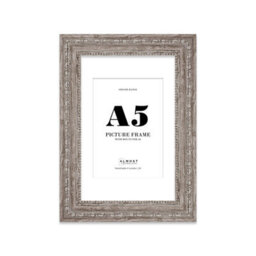 A5 Walnut Ornate Picture Frame (21 X 14.7Cm) With Mount For A6 Poster, Photo, Artwork, Gallery Wall Or Print - thumbnail 1