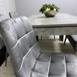 Kosy Koala Dining Table And 4 Chairs With Bench Stone Grey Effect Wood Table - Dining Room - thumbnail 8