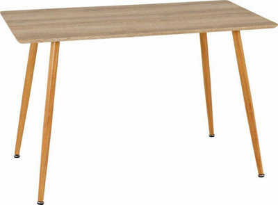 Seconique Barley Dining Table - L70 X W120 X H76 Cm - Oak Veneer/oak Effect - image 1