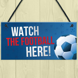 Red Ocean Watch Football Here Pub Bar Man Cave World Cup Sign Gifts For Men Dad Grandad Birthday Gift - thumbnail 2