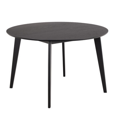 Furniture To Go Roxby Round Dining Table In Matt Black 120X76Cm - image 1