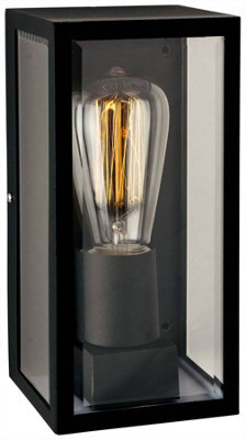 Luminosa Lighting Luminosa Dallas 1 Light Outdoor Wall Lantern Black Ip44, E27