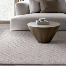 Furniturebox Uk Melrose Grey Checkerboard Rug 120X170 - thumbnail 1
