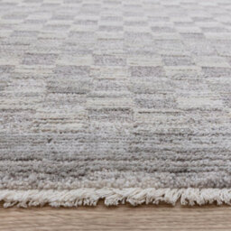 Furniturebox Uk Melrose Grey Checkerboard Rug 120X170 - thumbnail 3