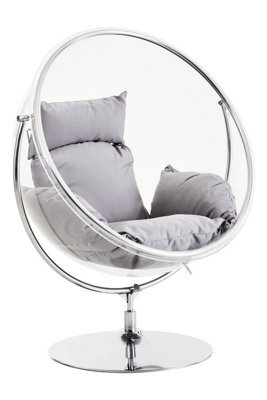 Orsina Durable Hanging Chair With Grey Cushions, Stylish Lounge Chair, Versatile Bedroom Chair, Stable Lawn Chair - image 1