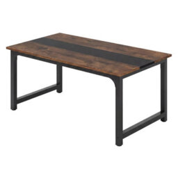 Levede Dining Table 4-6 Seater Retro Kitchen Adjustable Foot For Home,walnut - thumbnail 2