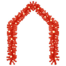 Walplus Christmas Garland With Led Lights 10 M Red - thumbnail 2