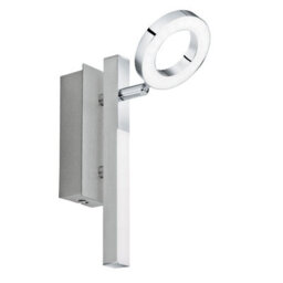 Stylish Wall Spot Light With Led Bulbs In Aluminium And Chrome Finish - thumbnail 1