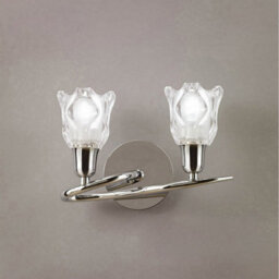 Luminosa Lighting Luminosa Amel Wall Lamp Switched 2 Light L1/sgu10, Polished Chrome - thumbnail 2