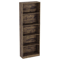 Lassic Vida Designs Cambridge 5 Tier Extra Large Bookcase Freestanding Wooden Storage Shelf Display Unit, White