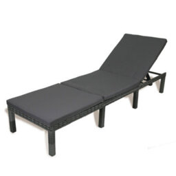 Solterra Rattan Sun Lounger With Adjustable Backrest