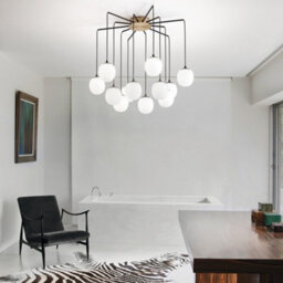 Ideal Lux Rhapsody Indoor Cluster Ceiling Pendant Lamp 12 Lights Black, G9 - thumbnail 2