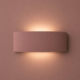 Valuelights Vincent Dusky Pink Curved Ceramic Up/down Flush Wall Sconce Light - thumbnail 2