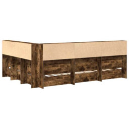Berkfield With Headboard 2 Pcs Smoked Oak 140 X 200 Cm Engineered Wood - thumbnail 8