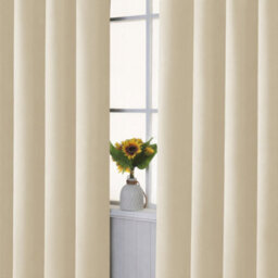 Bedlooms Cream Thermal Insulated Blackout Window Eyelet Curtain (Pair) 46 X 54 Inches With Tie Backs Two - thumbnail 8