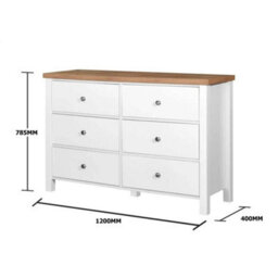 6 Drawer Chest Of Drawers Unit Storage Chest For Bedroom - thumbnail 2