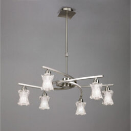 Luminosa Lighting Luminosa Alaska Pendant Convertible To Semi Flush 6 Light L1/sgu10, Satin Nickel - thumbnail 2