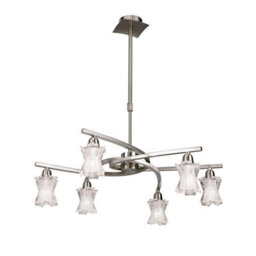 Luminosa Lighting Luminosa Alaska Pendant Convertible To Semi Flush 6 Light L1/sgu10, Satin Nickel - thumbnail 1