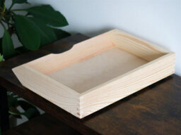 Woodeedoo Set Of 4 Stackable Horizontal Wooden Letter Tray A4 Document Holder Paper Sorter For Desk Or Office 34 X 27 X 6 Cm - thumbnail 4