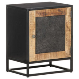 Berkfield Bedside Cabinet 40X30X50 Cm Rough Mango Wood - thumbnail 8