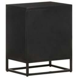 Berkfield Bedside Cabinet 40X30X50 Cm Rough Mango Wood - thumbnail 4