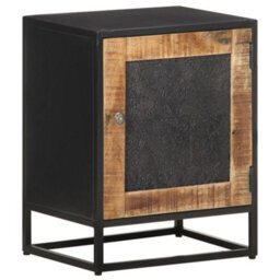 Berkfield Bedside Cabinet 40X30X50 Cm Rough Mango Wood - thumbnail 7