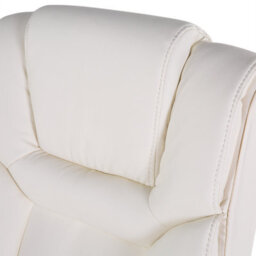 Wyld And Coco Luxwork Office Executive Chair - Light Beige Faux Leather, Height Adjustable, Swivel - thumbnail 9