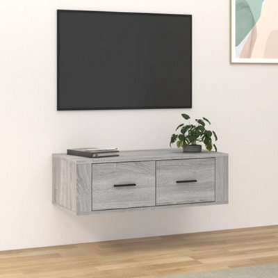 Berkfield Hanging Tv Cabinet Grey Sonoma 80X36X25 Cm Engineered Wood - image 1