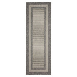 Melrose County Border Steel Grey Indoor Non-Slip Large Area Runner Rug 060/230Cm - thumbnail 4