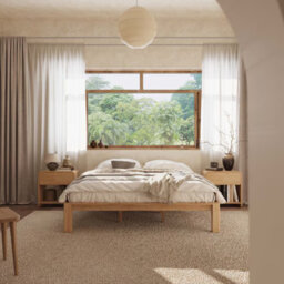Flexispot Maple King Size Solid Wood Bed Frame With Japanese Joinery, 150 X 200 Cm - thumbnail 3