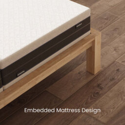 Flexispot Maple King Size Solid Wood Bed Frame With Japanese Joinery, 150 X 200 Cm - thumbnail 7