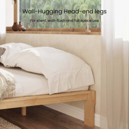Flexispot Maple King Size Solid Wood Bed Frame With Japanese Joinery, 150 X 200 Cm - thumbnail 6