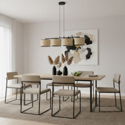 Emibig Lighting Emibig Eco Pendant Lamp 4 X E27 Black / Rattan - thumbnail 4