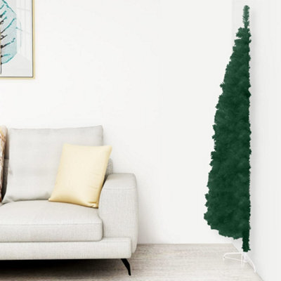 Berkfield Slim Artificial Half Christmas Tree With Stand Green 210 Cm - image 1