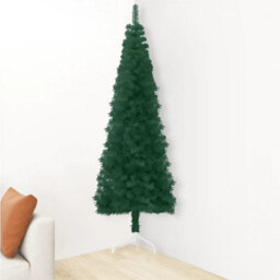 Berkfield Slim Artificial Half Christmas Tree With Stand Green 210 Cm - thumbnail 3