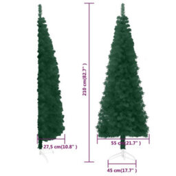 Berkfield Slim Artificial Half Christmas Tree With Stand Green 210 Cm - thumbnail 9