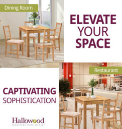 Hallowood Furniture Hereford Small Dining Table With 4 Ladder Back Oak Chairs (Beige Seat) - thumbnail 6