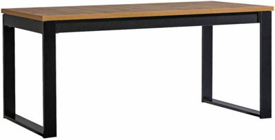 Arte Lamelo 14 Extendable Dining Table - Elegant And Versatile, H770mm W1600-2400mm D900mm In Oak Wotan & Black Matt - image 1