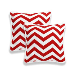 Chilimilii Chevron Cushion Covers 100% Cotton Zigzag Style Home Sofa Decor Zip Covers 45X45Cm Pack Of 2 - thumbnail 1