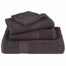 Berkfield Bath Towels 25 Pcs Anthracite 100X150 Cm 360 Gsm 100% Cotton - thumbnail 4