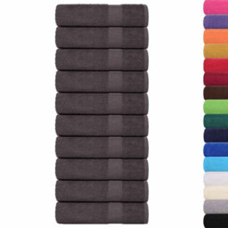 Berkfield Bath Towels 25 Pcs Anthracite 100X150 Cm 360 Gsm 100% Cotton - thumbnail 2