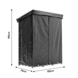 Metal Firewood Log Holder Rack Outdoor Wood Store Storage Shed Waterproof Cover - thumbnail 2