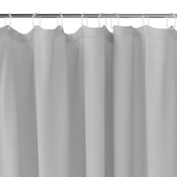 GoodHome Kina High Rise Grey Plain Shower Curtain (W)180Cm - thumbnail 2