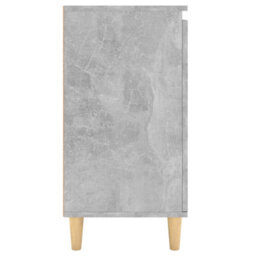 Berkfield Sturdy Sideboard&solid Wood Legs Concrete Grey 60X35X70 Cm Engineered Wood - thumbnail 6